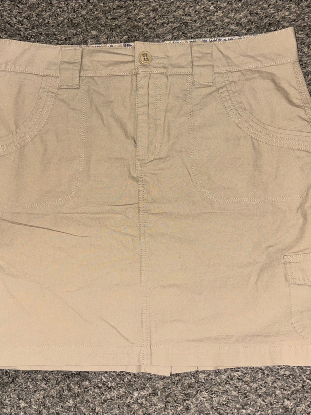 Carhartt Tan Utility Cargo Mini Skirt Floral Waistband 12